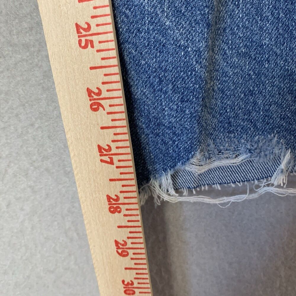 American Eagle Curvy Stovepipe Jeans Womens 18 (34w) Blue Strigid High Rise Raw - Picture 7 of 10